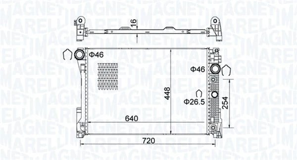 MAGNETI MARELLI 350213163300 Su Radyatörü A2045000203 uygun fiyat hızlı kargo