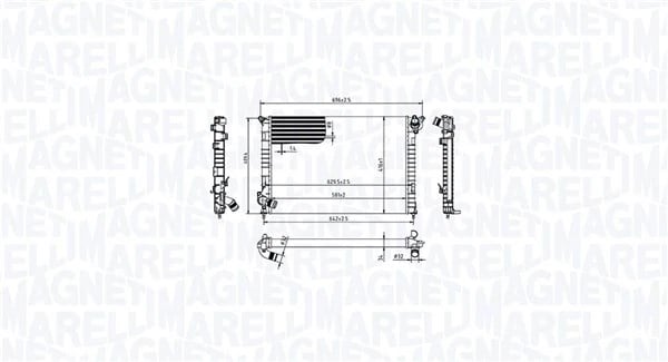 MAGNETI MARELLI 350213212700 Su Radyatörü 17101475550 uygun fiyat hızlı kargo