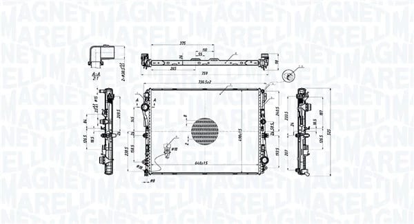 MAGNETI MARELLI 350213220600 Su Radyatörü A0995003303 uygun fiyat hızlı kargo