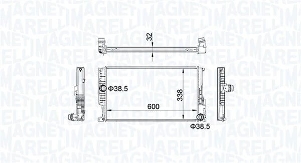 MAGNETI MARELLI 350213159600 Su Radyatörü 17117600520 uygun fiyat hızlı kargo