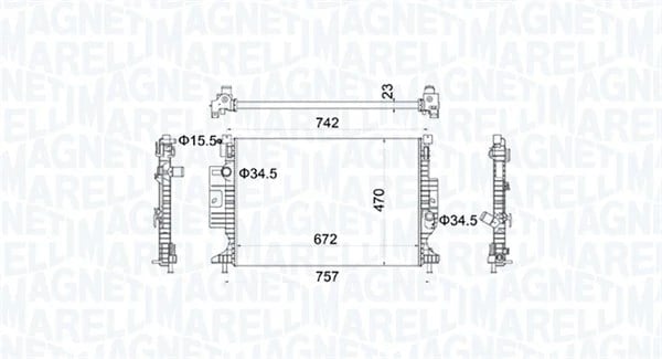 MAGNETI MARELLI 350213155300 Su Radyatörü 1857556 uygun fiyat hızlı kargo