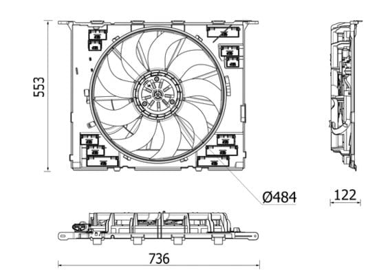 MAHLE CFF 542 000P Fan Motoru 17427953401 uygun fiyat hızlı kargo