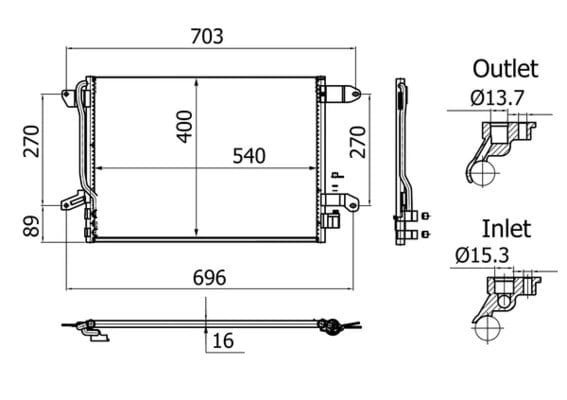 MAHLE AC 864 001S Klima Radyatörü 5C0820411 uygun fiyat hızlı kargo