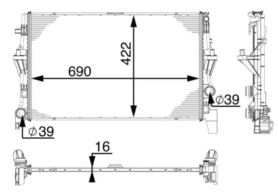 MAHLE CR 902 000P Su Radyatörü 4475010201 uygun fiyat hızlı kargo
