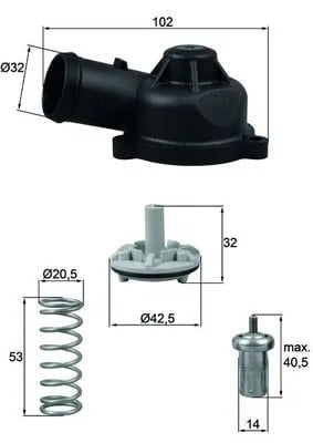 MAHLE TI24483D Termostat 03C121110Q uygun fiyat hızlı kargo