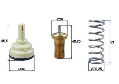 MAHLE TX 209 80D Termostat 03C121110R uygun fiyat hızlı kargo