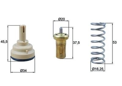 MAHLE TX 181 95D Termostat 03C121110G uygun fiyat hızlı kargo