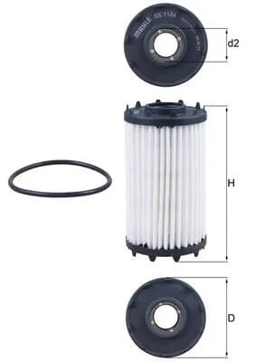 MAHLE OX1184D Yağ Filtresi 06M115561E uygun fiyat hızlı kargo