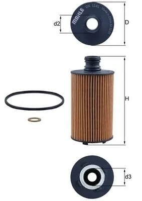 MAHLE OX1141D Yağ Filtresi 6711803009 uygun fiyat hızlı kargo