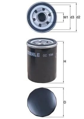 MAHLE OC 194 Yağ Filtresi 0FE3R14302 uygun fiyat hızlı kargo