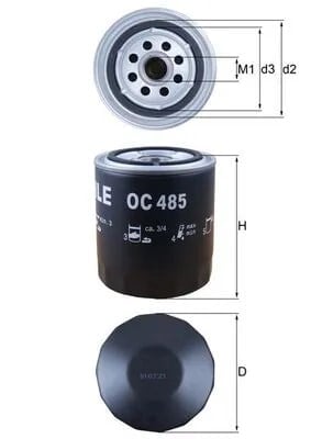 MAHLE OC 485 Yağ Filtresi 078115561D uygun fiyat hızlı kargo