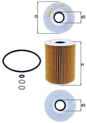 MAHLE OX 254D2 Yağ Filtresi 11427834734 uygun fiyat hızlı kargo