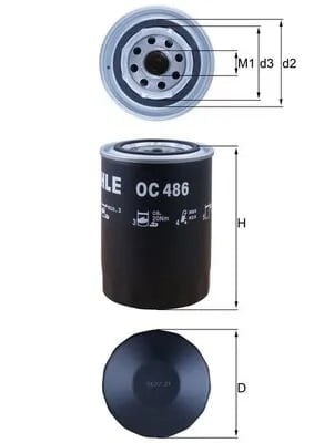MAHLE OC 486 Yağ Filtresi 106928 uygun fiyat hızlı kargo