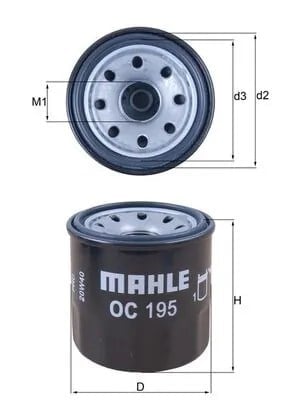MAHLE OC 195 Yağ Filtresi 022214300 uygun fiyat hızlı kargo