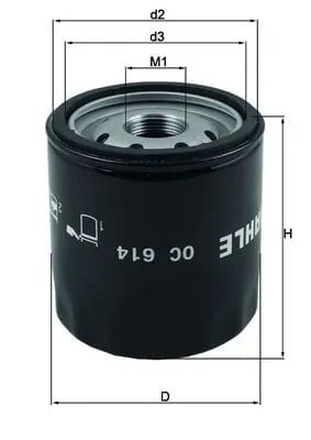 MAHLE OC614 Yağ Filtresi 00K04884900AB uygun fiyat hızlı kargo
