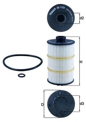 MAHLE OX 1123D Yağ Filtresi 079115561J uygun fiyat hızlı kargo