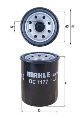 MAHLE OC1177 Yağ Filtresi 15208AA130 uygun fiyat hızlı kargo