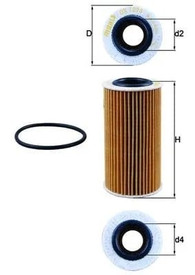 MAHLE OX 1076D Yağ Filtresi 059198405B uygun fiyat hızlı kargo