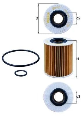 MAHLE OX 413D1 Yağ Filtresi 0415131060 uygun fiyat hızlı kargo
