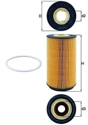 MAHLE OX557D Yağ Filtresi 07C115562E uygun fiyat hızlı kargo
