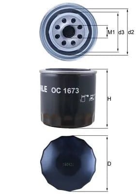 MAHLE OC1673 Yağ Filtresi 0RF0323802 uygun fiyat hızlı kargo