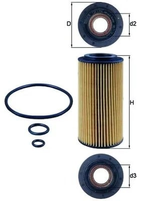 MAHLE OX 179D Yağ Filtresi 6031840025 uygun fiyat hızlı kargo
