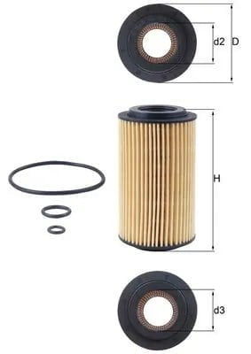 MAHLE OX 153D3 Yağ Filtresi 0011849425 uygun fiyat hızlı kargo