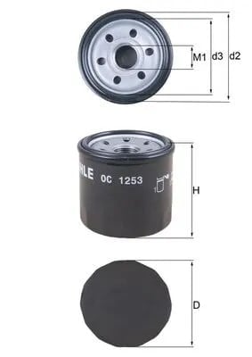 MAHLE OC1253 Yağ Filtresi 1651073013 uygun fiyat hızlı kargo
