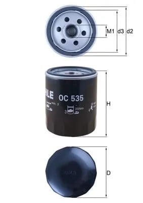 MAHLE OC 535 Yağ Filtresi 1339125 uygun fiyat hızlı kargo