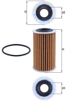 MAHLE OX 1267D Yağ Filtresi 2215731 uygun fiyat hızlı kargo
