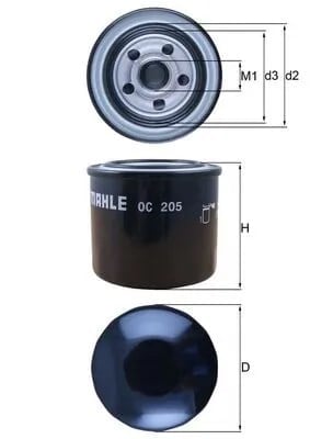 MAHLE OC 205 Yağ Filtresi 04494477 uygun fiyat hızlı kargo