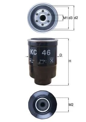 MAHLE KC 46 Yakıt Filtresi 0818506 uygun fiyat hızlı kargo