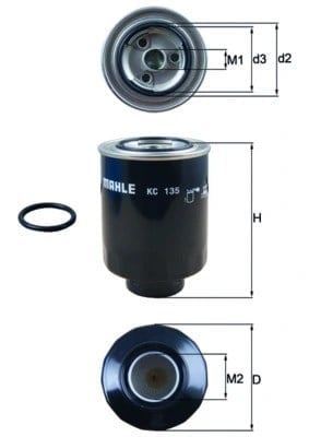 MAHLE KC 135D Yakıt Filtresi 2339064480 uygun fiyat hızlı kargo