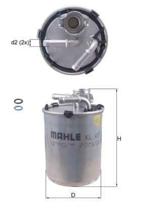 MAHLE KL 497D Yakıt Filtresi 6Q0127401H uygun fiyat hızlı kargo