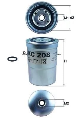 MAHLE KC 208 Yakıt Filtresi ME132525 uygun fiyat hızlı kargo