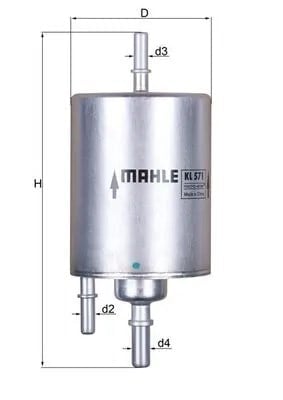 MAHLE KL 571 Yakıt Filtresi 4F0201511C uygun fiyat hızlı kargo