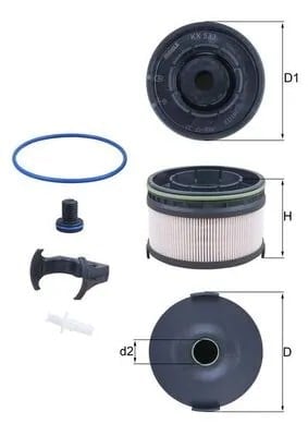 MAHLE KX 533KIT Yakıt Filtresi 6540900252 uygun fiyat hızlı kargo