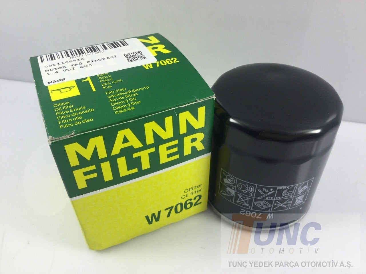 MANN W 7062 Yağ Filtresi 03L115561A uygun fiyat hızlı kargo
