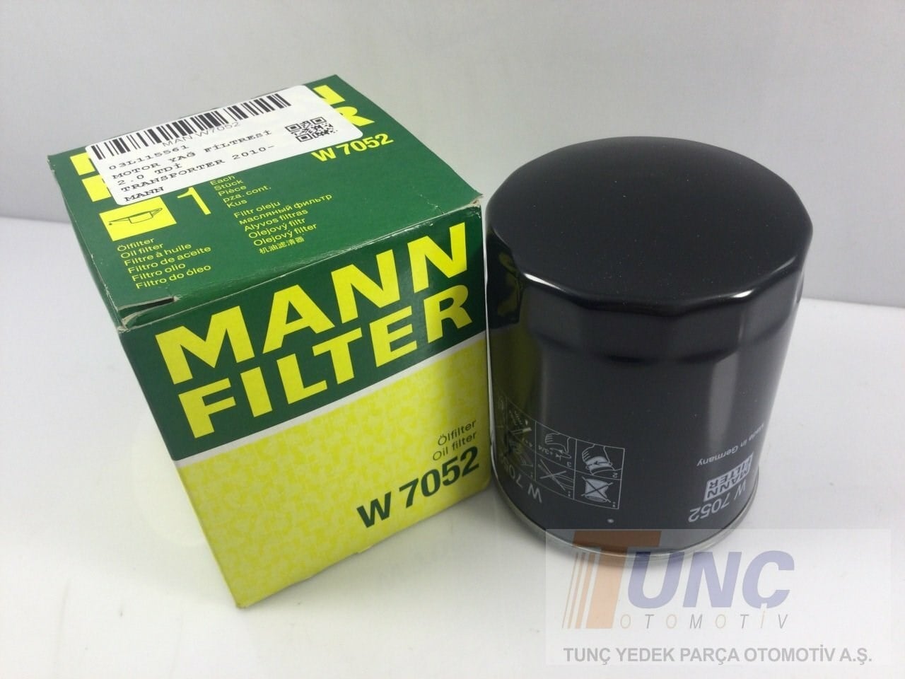 MANN W 7052 Yağ Filtresi 03L115561 uygun fiyat hızlı kargo