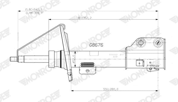 MONROE G8676 Amortisör 9831087280 uygun fiyat hızlı kargo