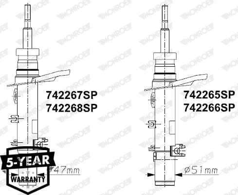 MONROE 742266SP Amortisör 9811879180 uygun fiyat hızlı kargo