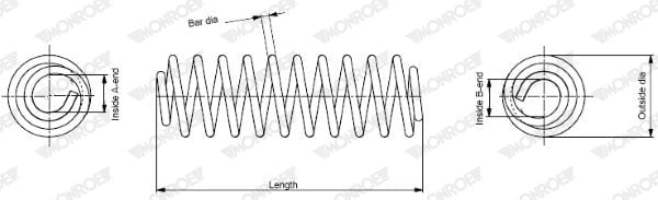 MONROE SP3434 Helezon Yay 31336767337 uygun fiyat hızlı kargo