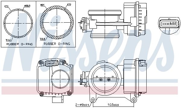 NISSENS 955096 Boğaz Kelebeği Gaz Kelebeği 4410221 uygun fiyat hızlı kargo