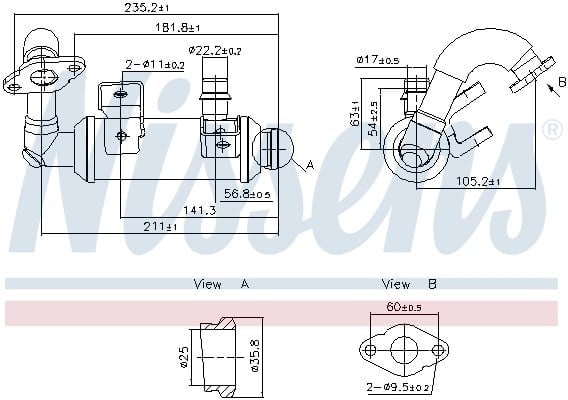 NISSENS 989405 EGR Soğutucu 1430567 uygun fiyat hızlı kargo
