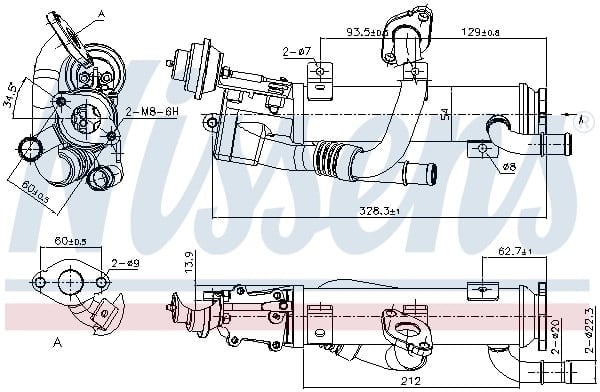 NISSENS 989329 EGR Soğutucu 03G131512AC uygun fiyat hızlı kargo
