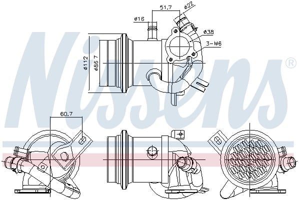 NISSENS 989424 EGR Soğutucu 04B131512C uygun fiyat hızlı kargo