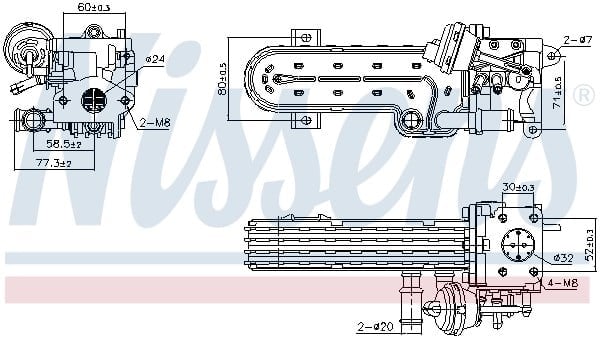 NISSENS 989413 EGR Soğutucu 03G131512L uygun fiyat hızlı kargo