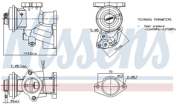NISSENS 98476 EGR Valfi 851151 uygun fiyat hızlı kargo