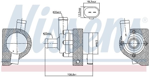 NISSENS 832109 Ek Su Pompası 1K0965561F uygun fiyat hızlı kargo