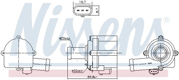 NISSENS 832152 Ek Su Pompası 06H121601L uygun fiyat hızlı kargo